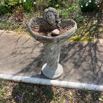 Cement Angel Birdbath (BY-MG)