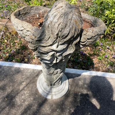 Cement Angel Birdbath (BY-MG)
