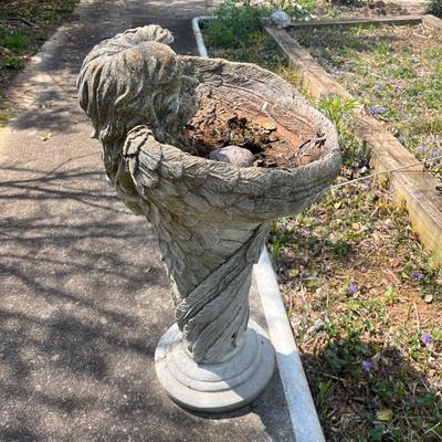 Cement Angel Birdbath (BY-MG)