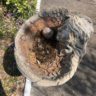 Cement Angel Birdbath (BY-MG)