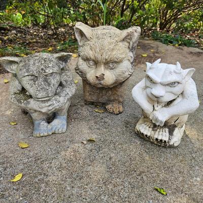 Trio of Garden Statues (BY-DW)