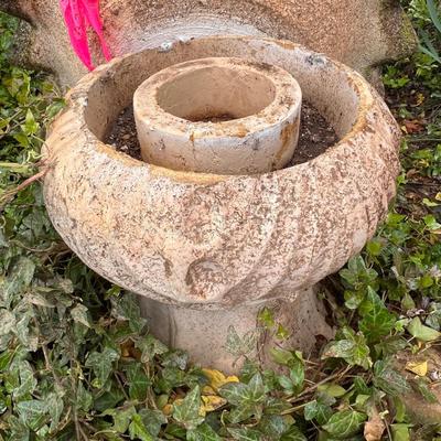 Sunflower Cement Birdbath (BY-MG)