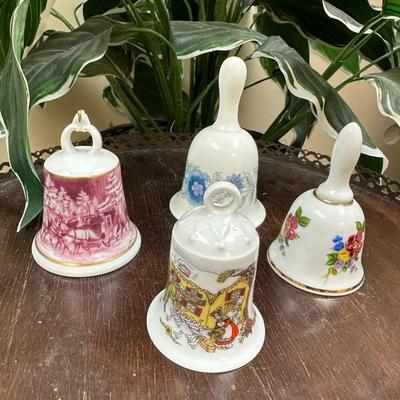 Collection of porcelain hand bells