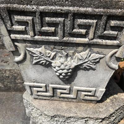Two Cement Rectangular Planters (BY-MG)
