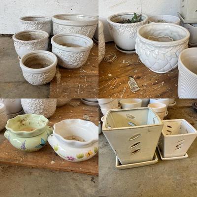 Large Selection of Ceramic Plant Pots (G2-MG)