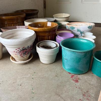 Collection of Colorful Ceramic Plant Pots (G2-MG)