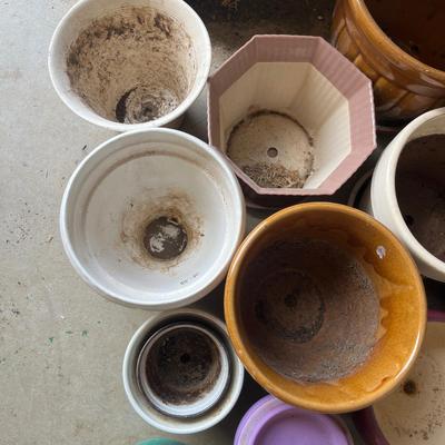 Collection of Colorful Ceramic Plant Pots (G2-MG)