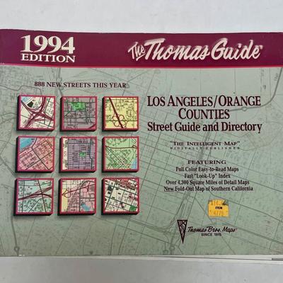 Vintage Lot of Thomas Bros. Guide Book Maps