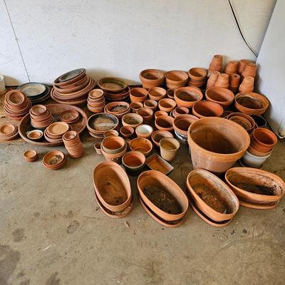 Lots of Pots - Terra Cotta Saucers And Planting Pots (G2-JS)