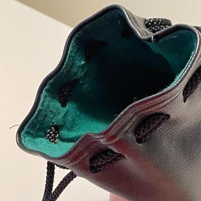 Faux Leather Lined Wine Bag
