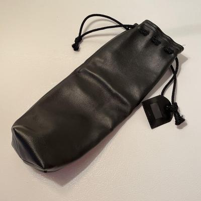 Faux Leather Lined Wine Bag