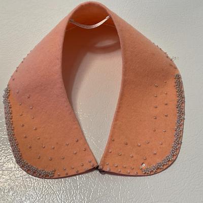 1940s Baar and Beard's Pink Felt Collar