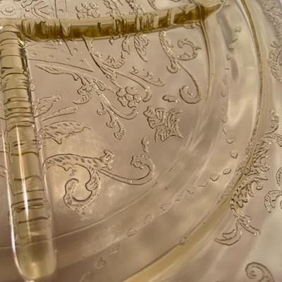 1930s Amber Madrid Grill Plate