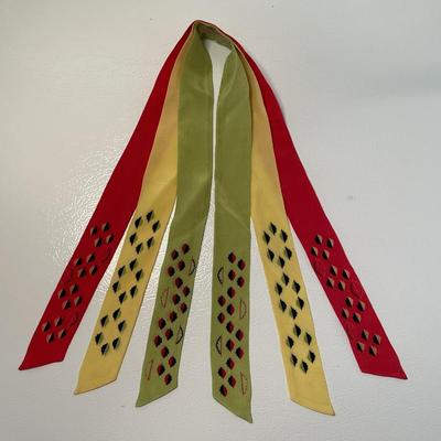 1950s Barr & Beards Top Hit Fashion Silk Tri-Tie 
