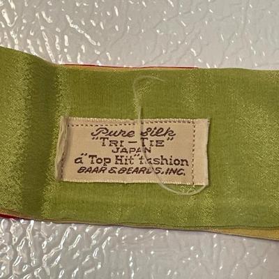 1950s Barr & Beards Top Hit Fashion Silk Tri-Tie 