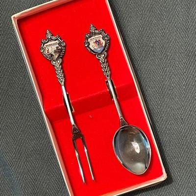 Bremerhaven Souvenir Spoon and Olive Fork