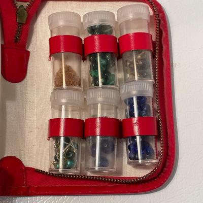 Vintage Glass Beads in Case