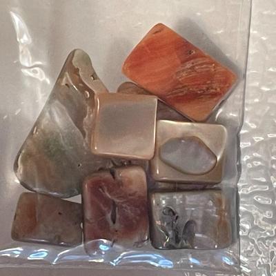 Vintage Mother of Pearl and Abalone Beads
