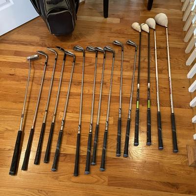 Set of TaylorMade Golf Clubs with Bag