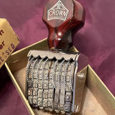 Vintage Crown Rubber Stamp