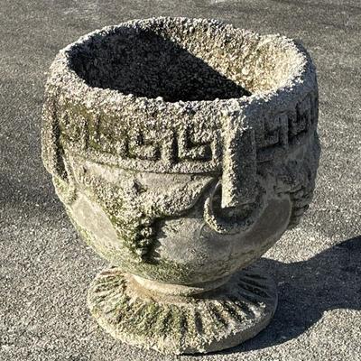 1950s Grecian Cast Stone Jardineier Planter Urn