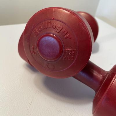Vintage Bollinger 3 lb Dumbbells