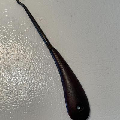 1920s Wood Handle Button Hook