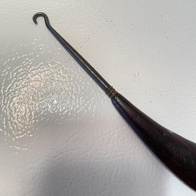 1920s Wood Handle Button Hook
