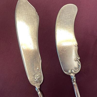 Silverplated Butter Knives and Nut Pick