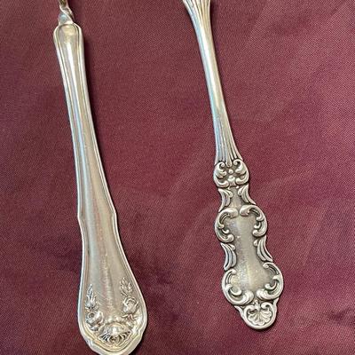 Silverplated Butter Knives and Nut Pick
