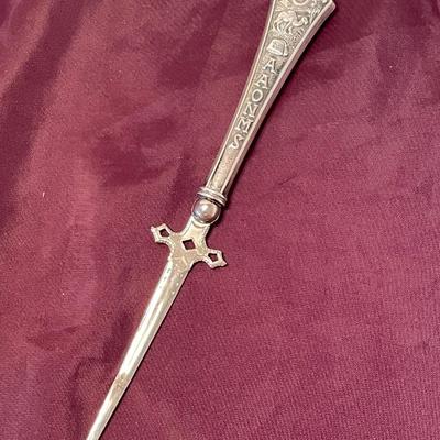 Antique Sterling Silver Shriners Letter Opener