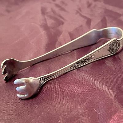 1900s Simeon L and George Rogers Co Sugar Tongs