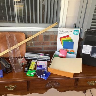 Office with shredder lot