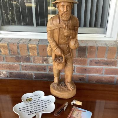 24â€ H wooden figure lot