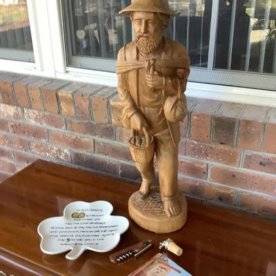 24â€ H wooden figure lot