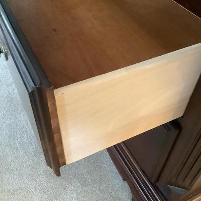 Thomasville chest/ TV cabinet 3 drawer, doors that fold in, 68â€H 40â€W 23â€depth