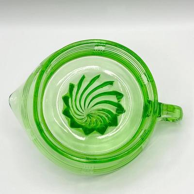 One (1) Vtg. Uranium Glass Citrus Juicer ~ *Read Details