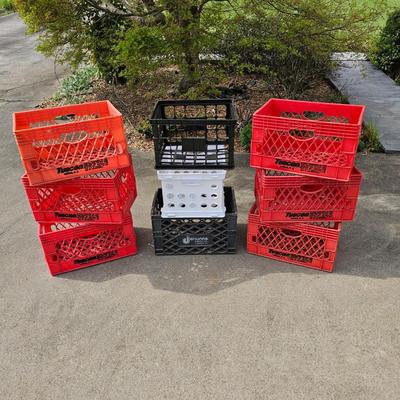 Nine Plastic Crates (G2-JS)