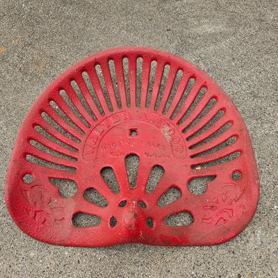 Two Vintage Cast Iron Tractor Seats (G1-JS)