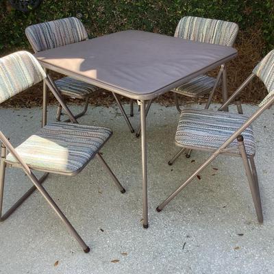 Cosco folding table & padded chairs