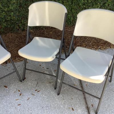 4 Lifetime folding chairs