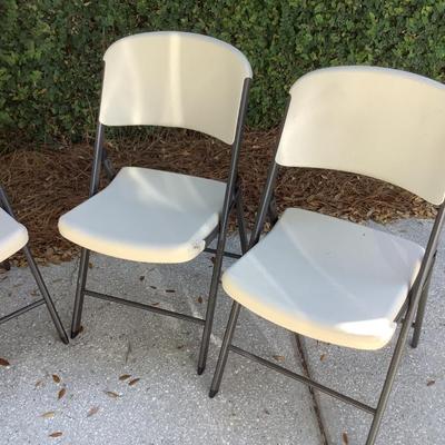 4 Lifetime folding chairs