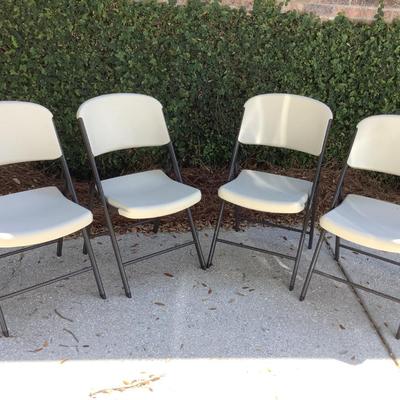 4 Lifetime folding chairs