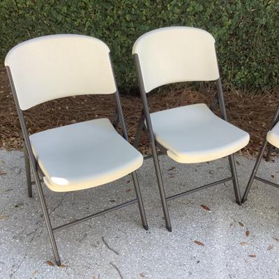 4 Lifetime folding chairs