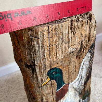 Hand painted vintage fence post section