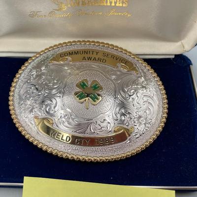 Montana Silversmiths 4-H Buckle 1989
