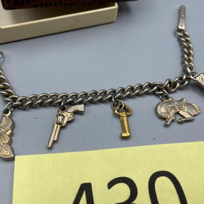 Vintage western charm bracelet