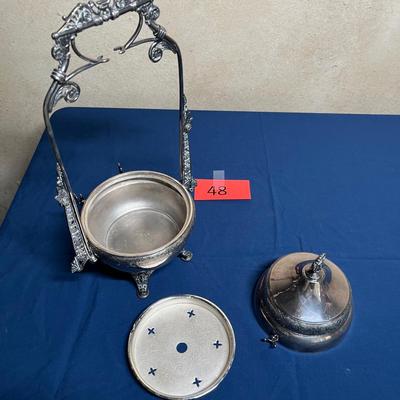 Anitque fancy butter dish