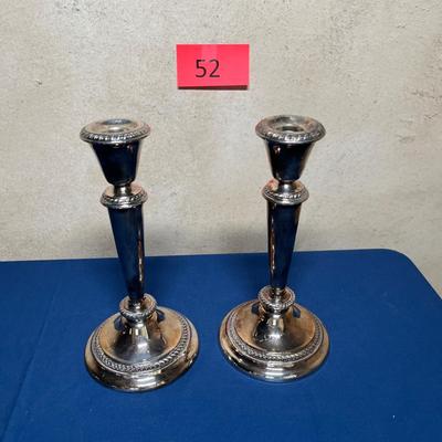 Silver Plate Antique Candle Sticks