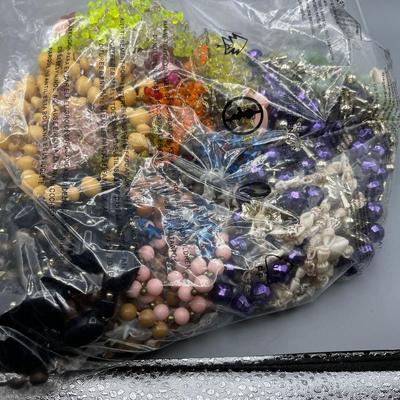 Bag of plastic necklaces